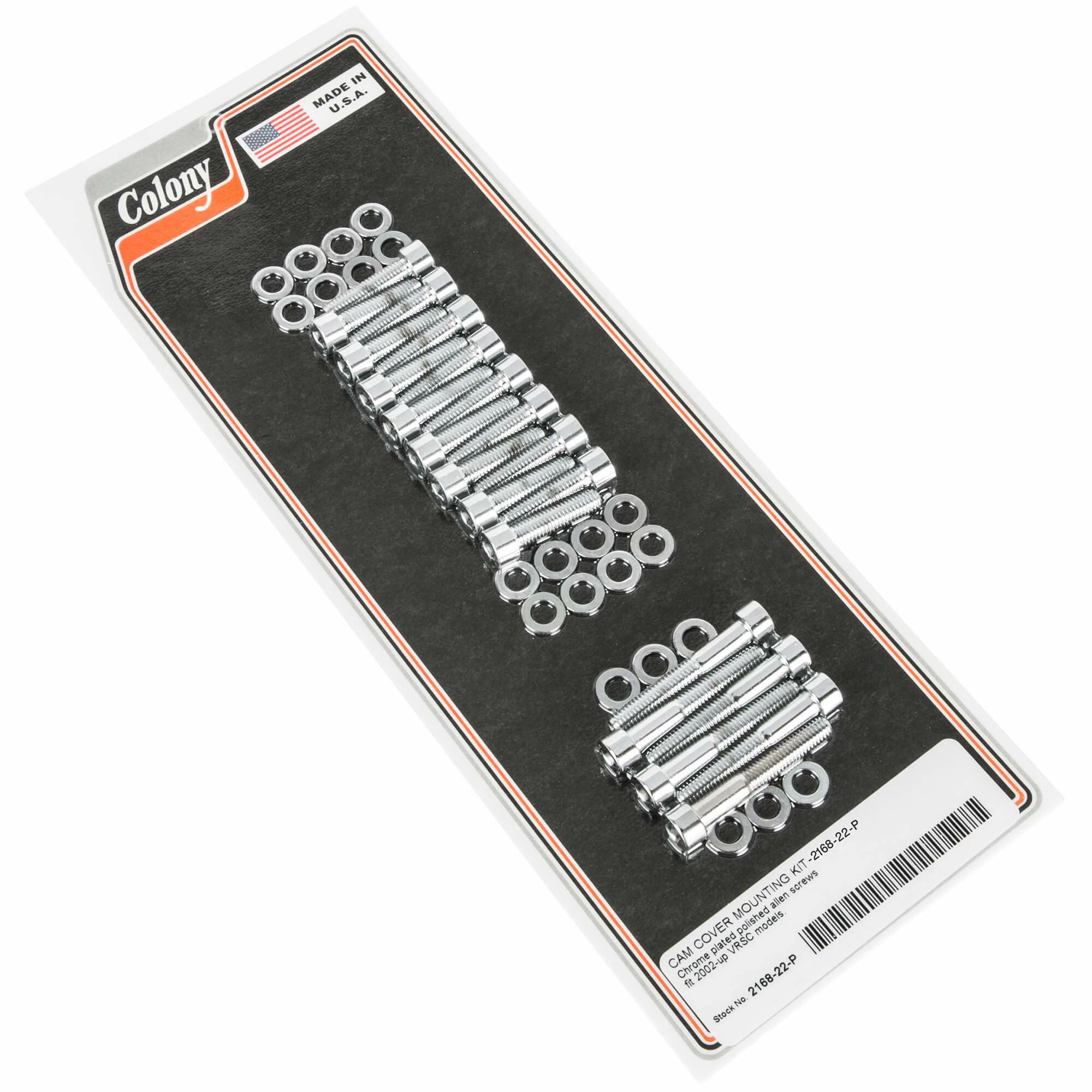 Colony #2168-22-P Cam Cover Mounting Kit Chrome Smooth Allen Harley 2002-up VRSC 2 Colony #2168-22-P Cam Cover Mounting Kit Chrome Smooth Allen Harley 2002-up VRSC - Image 2