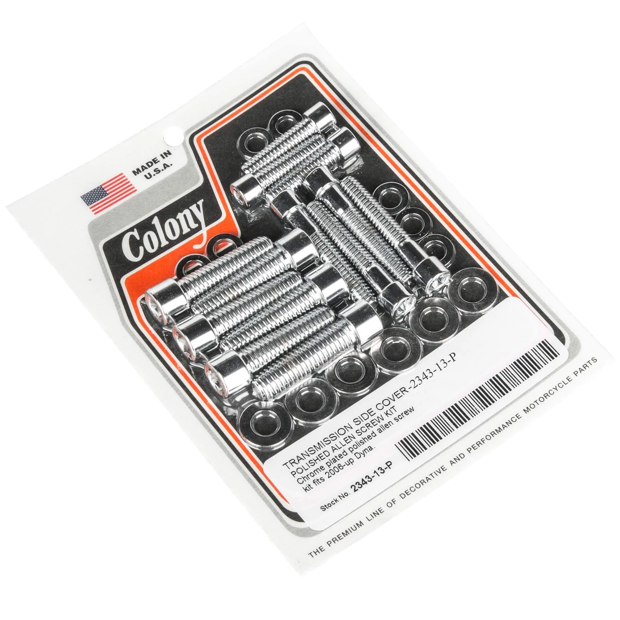 Colony #2343-13-P Transmission Side Cover Smooth Allen Screw Kit Harley Dyna 2006-up 1 Colony #2343-13-P Transmission Side Cover Smooth Allen Screw Kit Harley Dyna 2006-up