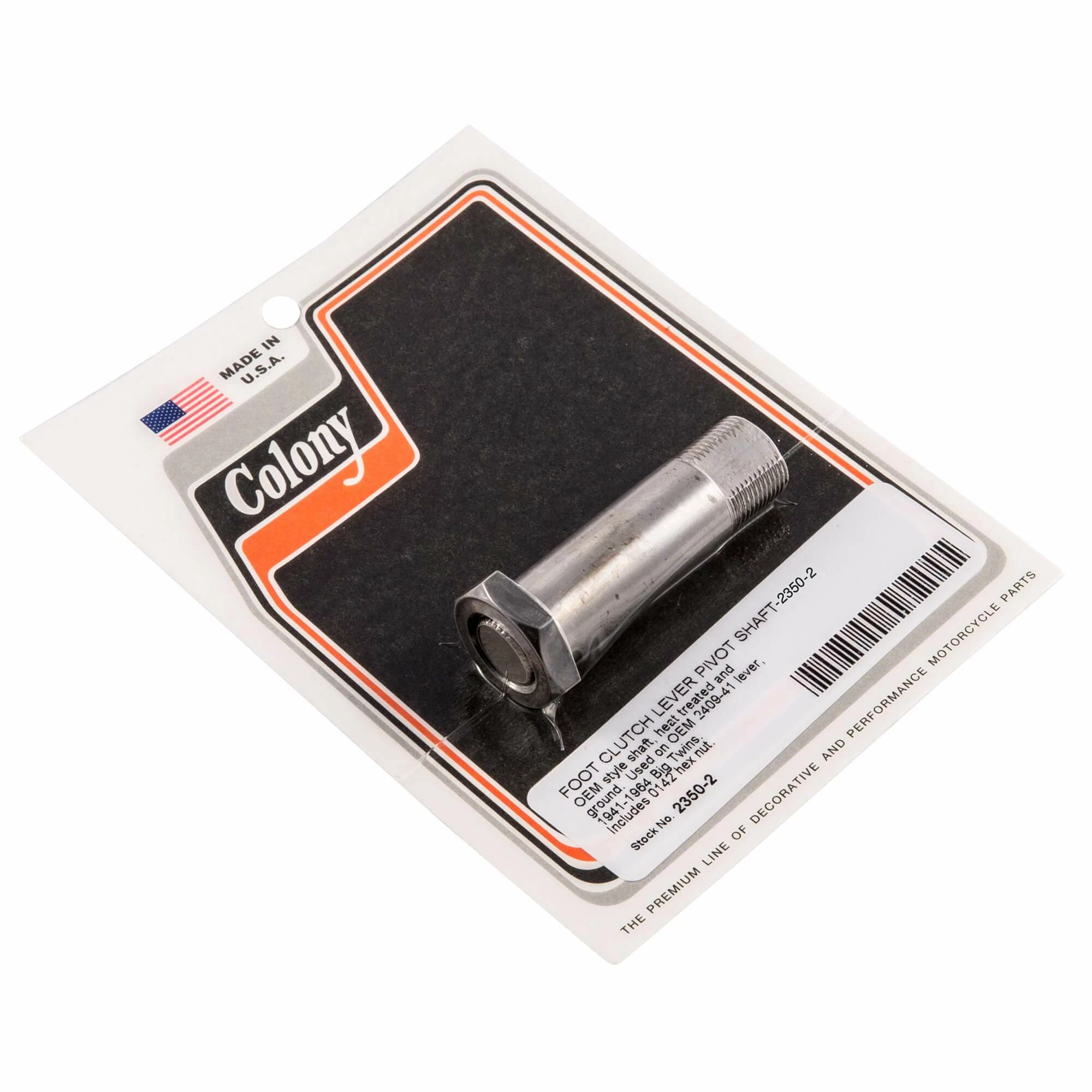 Colony #2350-2 Foot Clutch Lever Pivot Shaft OEM Harley Big Twins 1941-64 1 Colony #2350-2 Foot Clutch Lever Pivot Shaft OEM Harley Big Twins 1941-64