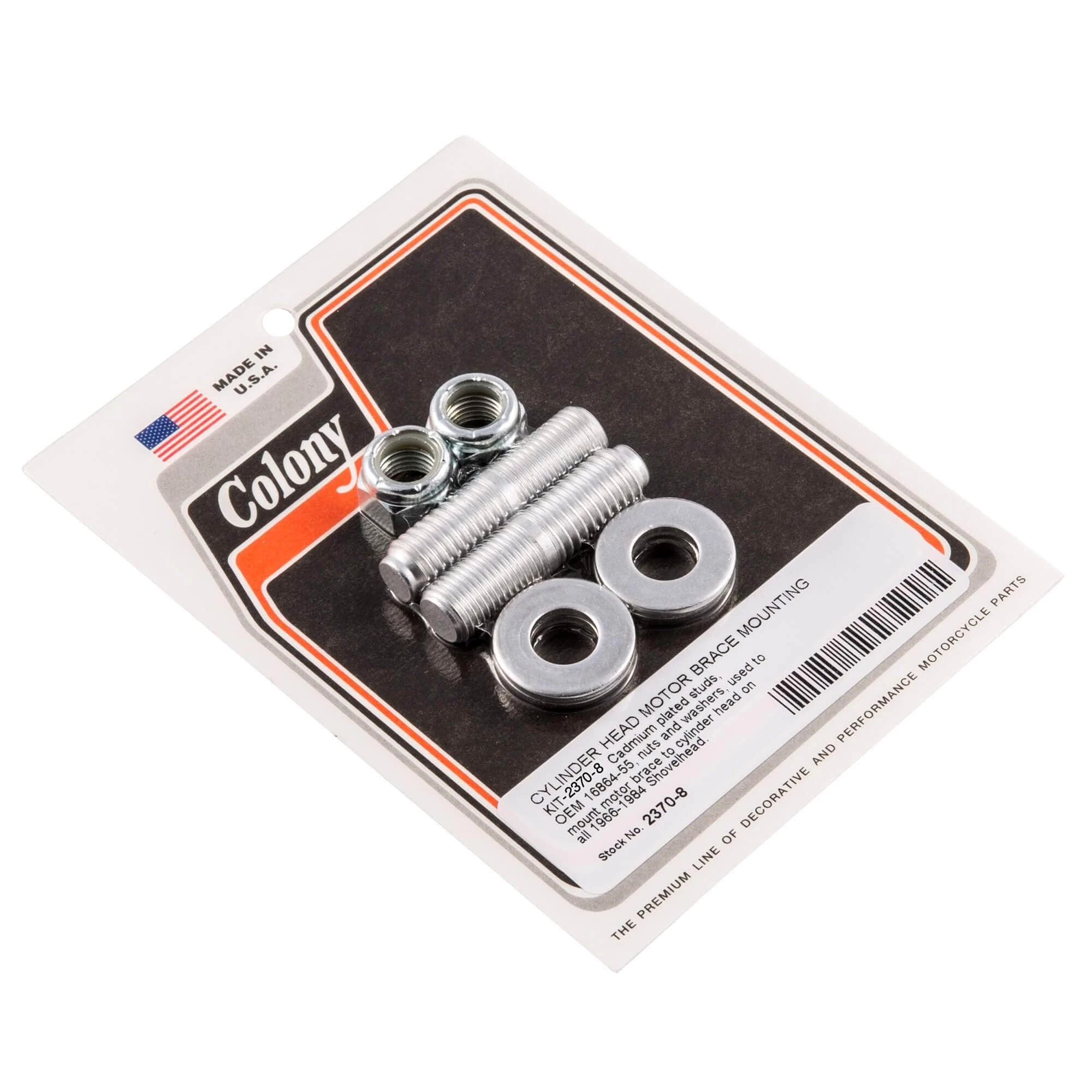 Colony #2370-8 Cylinder Head Motor Brace Mounting Kit CAD Harley Shovelhead 66-84 1 Colony #2370-8 Cylinder Head Motor Brace Mounting Kit CAD Harley Shovelhead 66-84