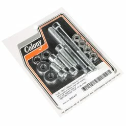 Colony #2530-6-P Fuel Tank Mounting Kit Smooth Chrome Allen Harley FXWG FXST FXSB FXEF 85-86