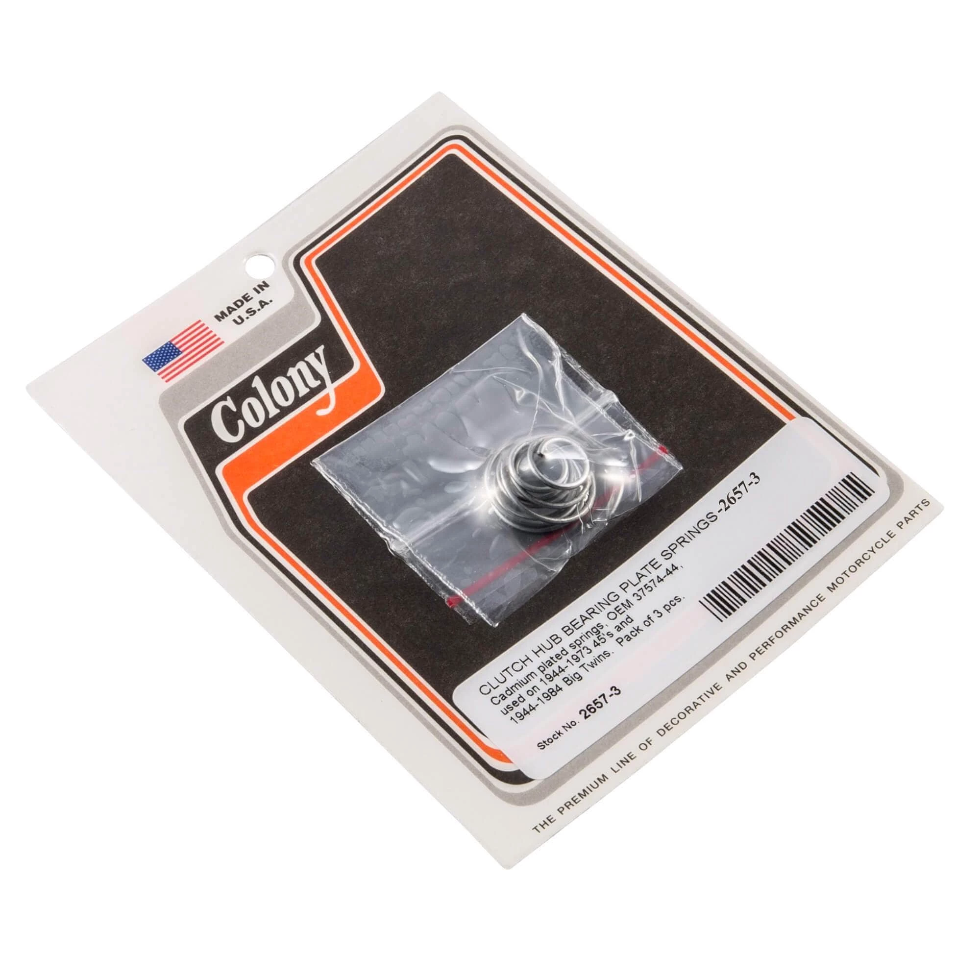 Colony #2657-3 Clutch Hub Bearing Plate Springs Harley-Davidson Big Twins 45 1 Colony #2657-3 Clutch Hub Bearing Plate Springs Harley-Davidson Big Twins 45