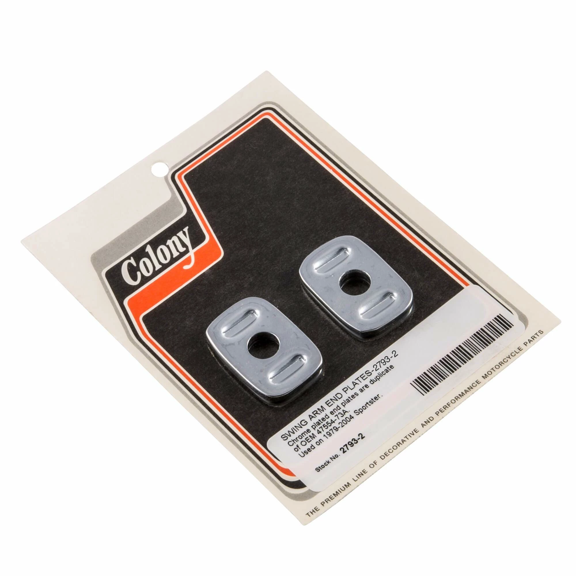 Colony #2793-2 Swing Arm End Plates Chrome OEM 47554;846-73A Harley Sportster 79-04 1 Colony #2793-2 Swing Arm End Plates Chrome OEM 47554;846-73A Harley Sportster 79-04