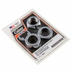 Colony #2888-4 Rear Axle Nut And Spacer Kit Smooth Chrome Harley VRSC 05-07
