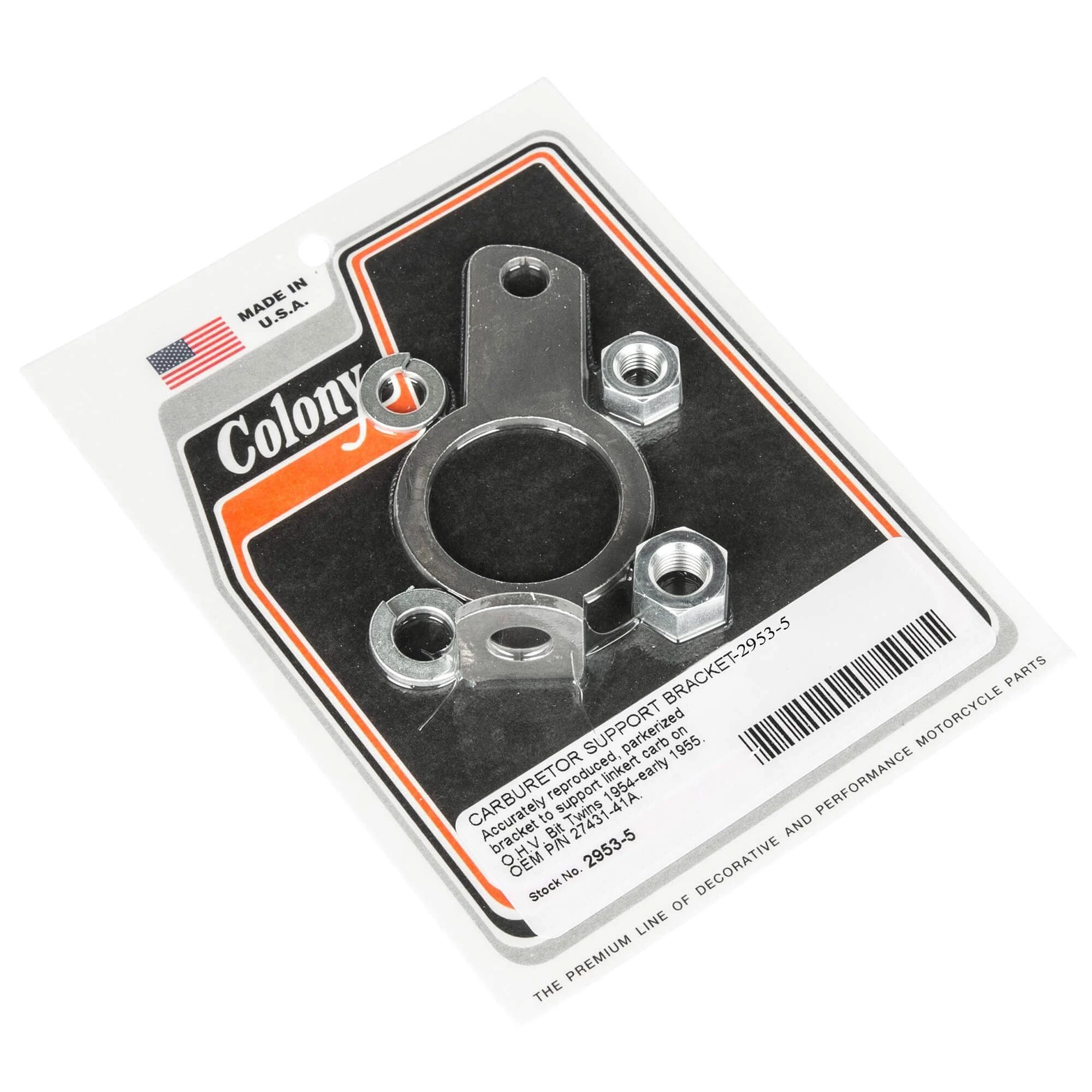 Colony #2953-5 Carburetor Support Bracket Harley OHV Big Twins OEM 27431-41A 1 Colony #2953-5 Carburetor Support Bracket Harley OHV Big Twins OEM 27431-41A