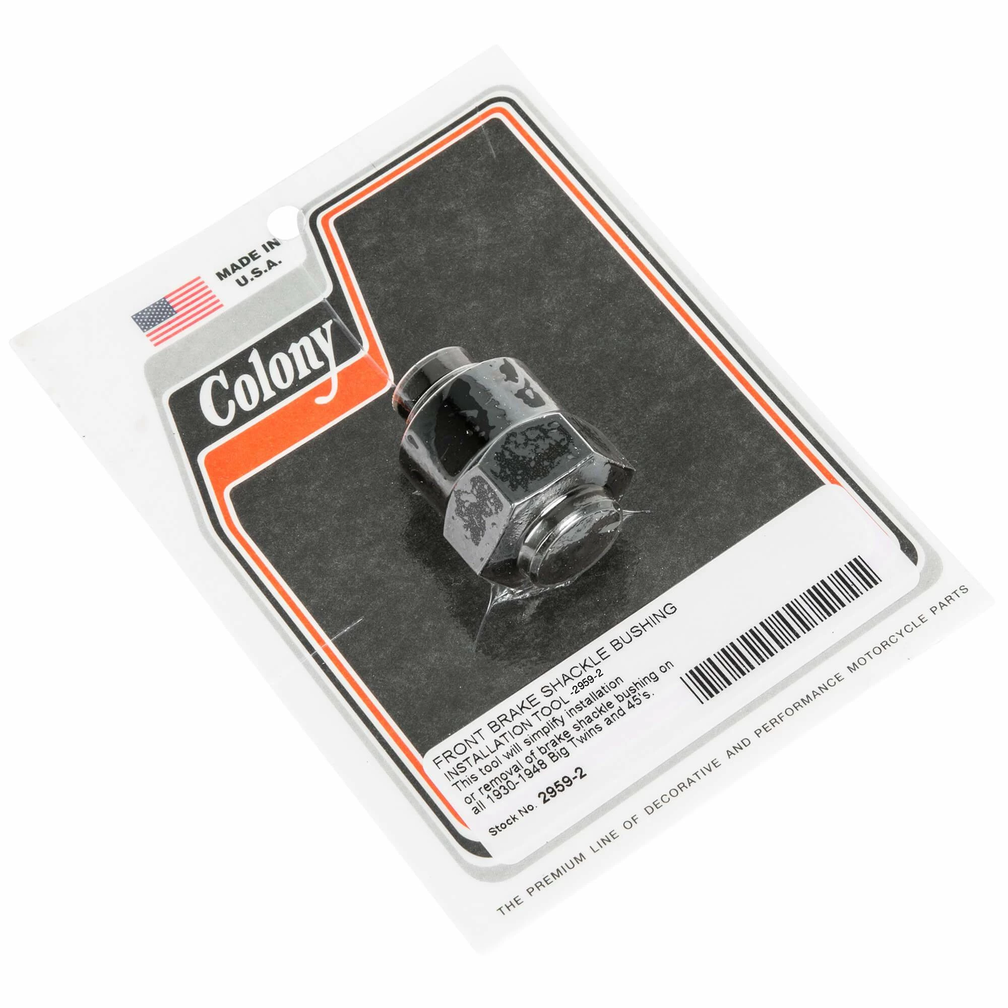 Colony #2959-2 Front Brake Shackle Bushing Install Tool Harley Big Twins 45s 1930-48 1 Colony #2959-2 Front Brake Shackle Bushing Install Tool Harley Big Twins 45s 1930-48