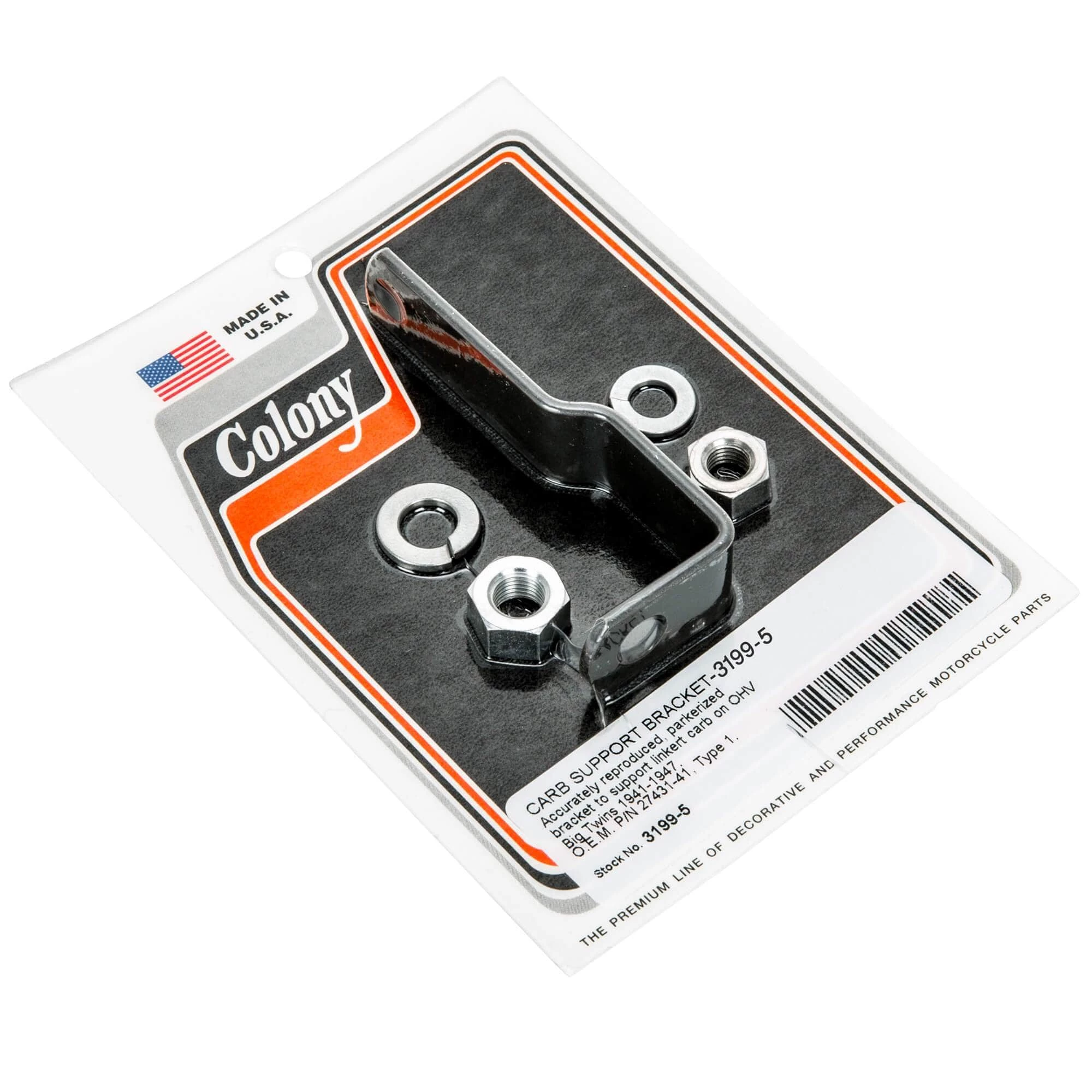 Colony #3199-5 Parkerized Carburetor Support Bracket Harley Davidson 41-47 OHV Big Twin 1 Colony #3199-5 Parkerized Carburetor Support Bracket Harley Davidson 41-47 OHV Big Twin