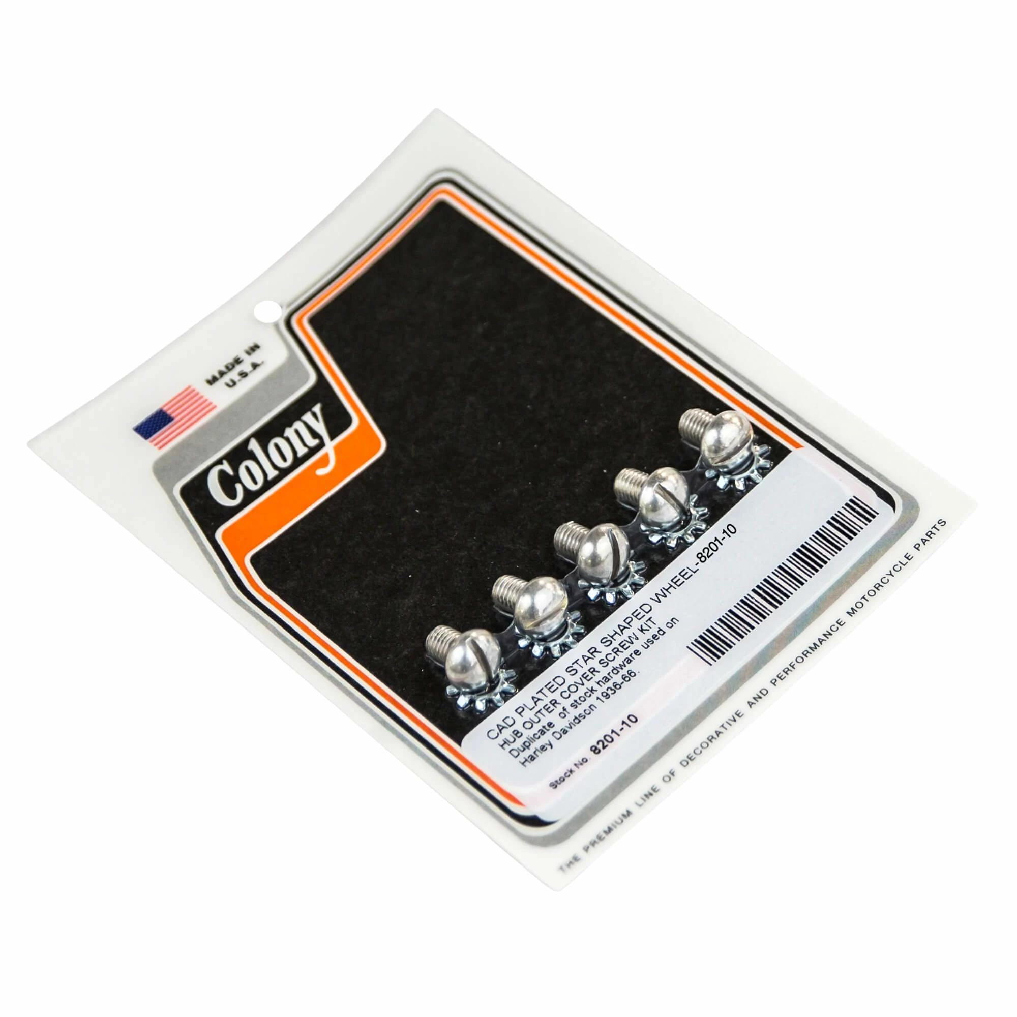 Colony #8201-10 Star Shaped Wheel Hub Outer Cover CAD Plated Screw Kit Fits 1936-66 Harley Davidson 1 Colony #8201-10 Star Shaped Wheel Hub Outer Cover CAD Plated Screw Kit Fits 1936-66 Harley Davidson