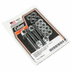 Colony #8723-16 Handlebar Clamp Mount Kit Chrome Cap Bolts Kit Harley FX FL 74-up