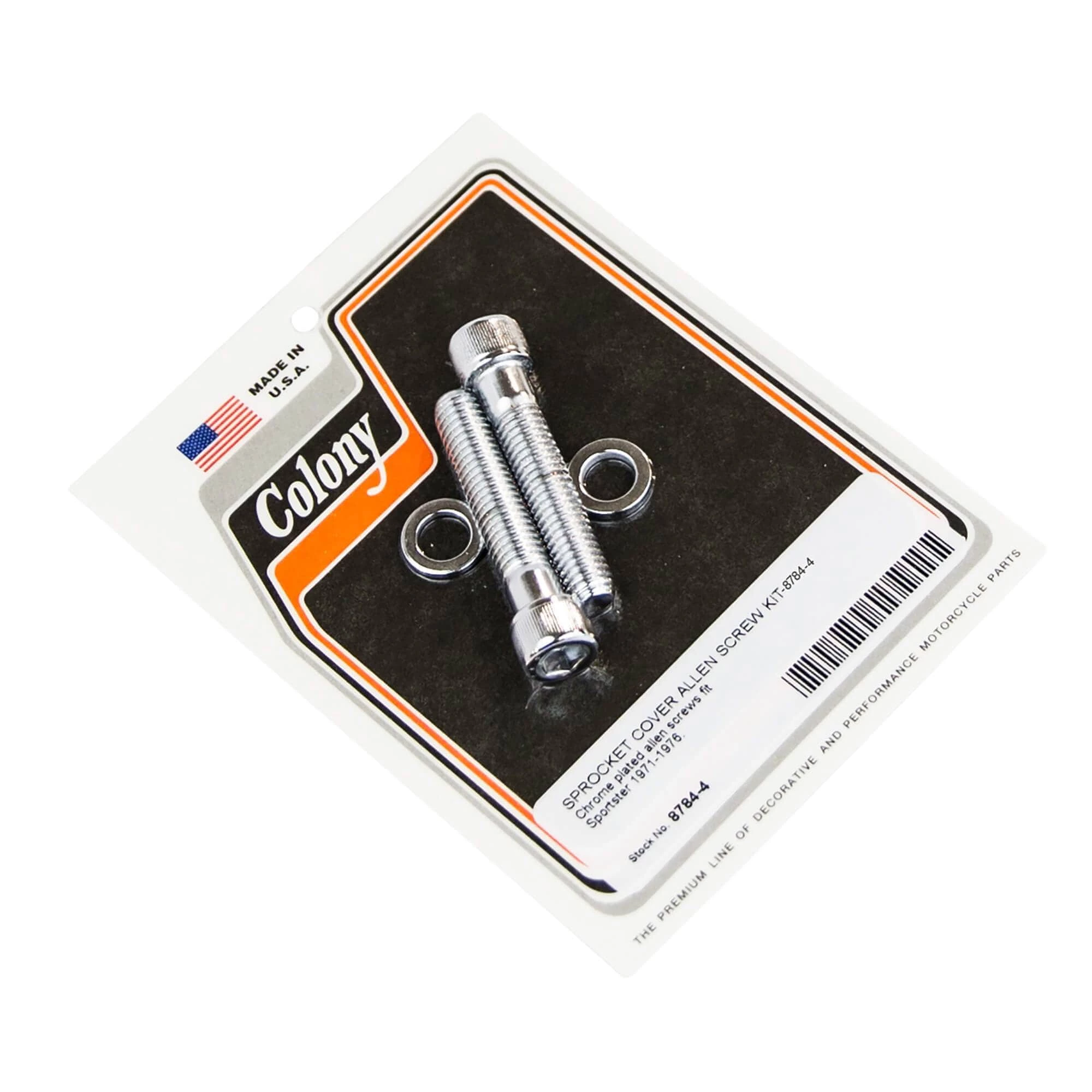 Colony #8784-4 Sprocket Cover Allen Screw Kit Chrome Harley Sportster 71-76 1 Colony #8784-4 Sprocket Cover Allen Screw Kit Chrome Harley Sportster 71-76