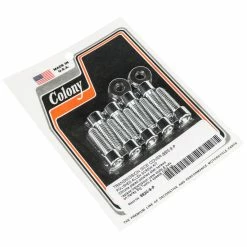 Colony #8820-9-P Transmission Side Cover Smooth Chrome Allen Screw Kit Harley Big Twin 1936-up