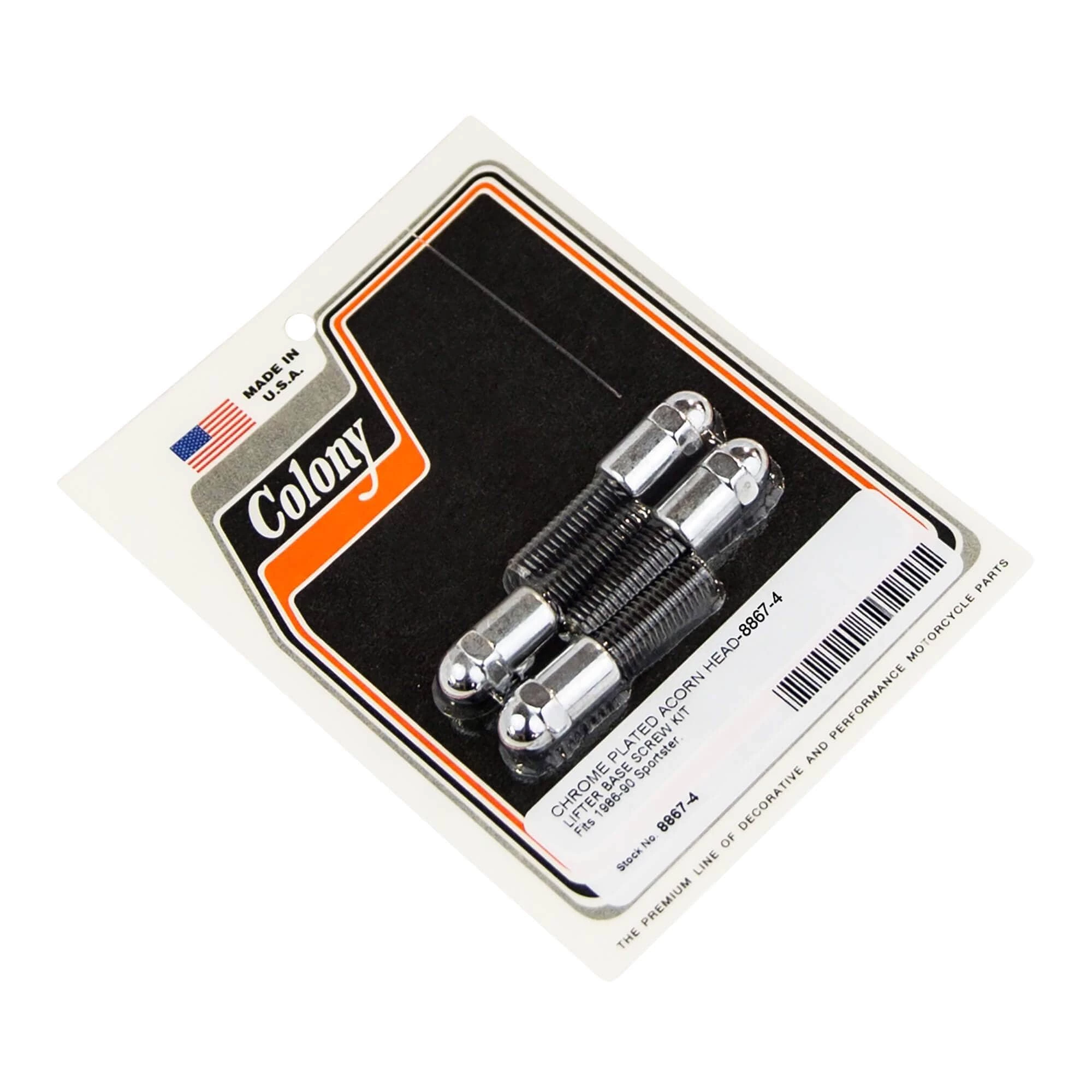 Colony #8867-4 Lifter Base Screw Kit Chrome Acorn Harley Sportster 86-90 1 Colony #8867-4 Lifter Base Screw Kit Chrome Acorn Harley Sportster 86-90