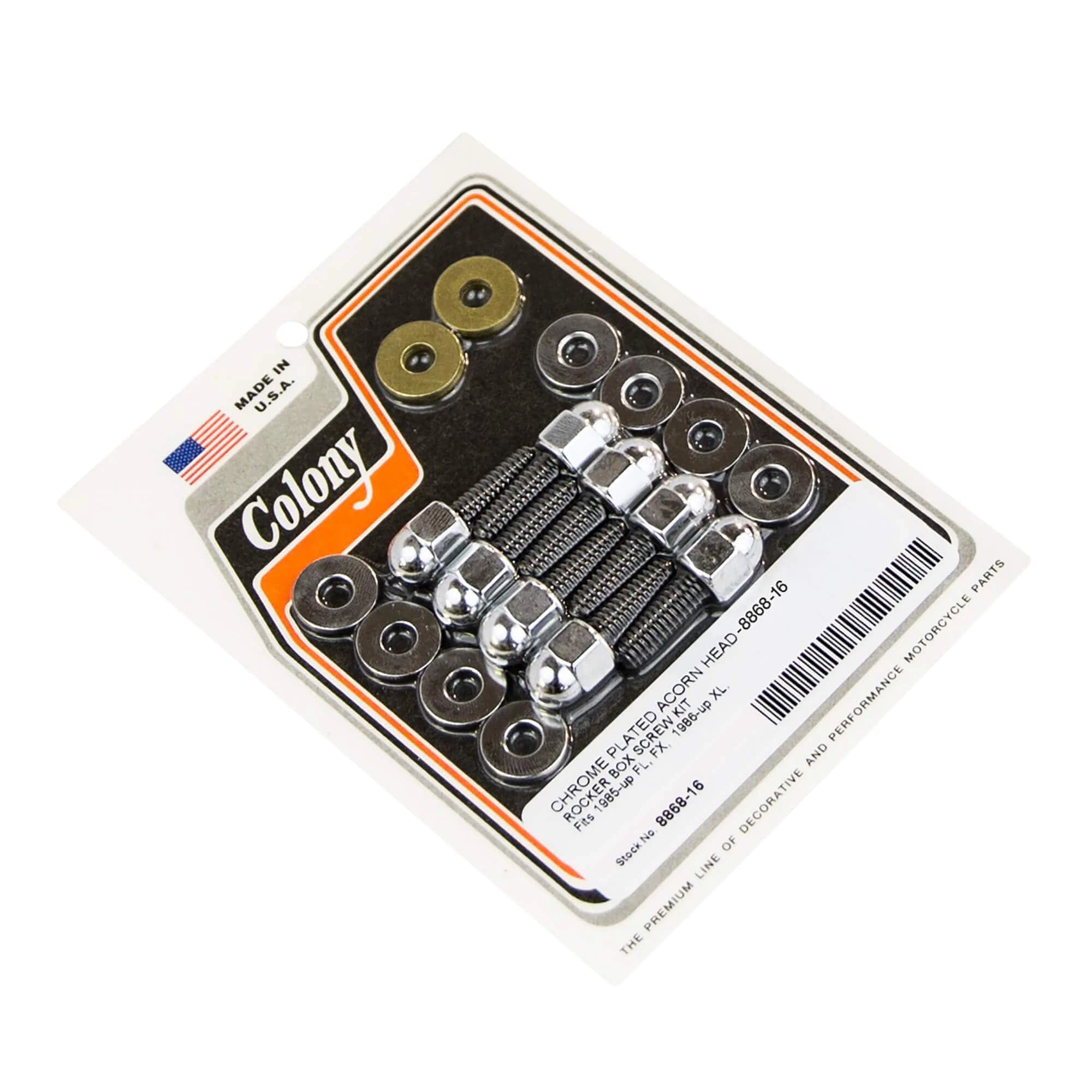 Colony #8868-16 Rocker Box Screw Kit Chrome Acorn Harley FL FX XL 1 Colony #8868-16 Rocker Box Screw Kit Chrome Acorn Harley FL FX XL