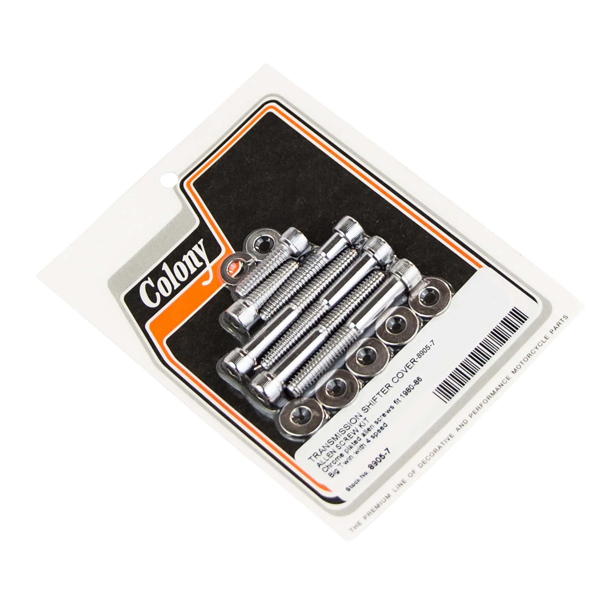 Colony #8905-7 Transmission Shifter Cover Chrome Allen Screw Kit Harley BT 80-86 1 Colony #8905-7 Transmission Shifter Cover Chrome Allen Screw Kit Harley BT 80-86