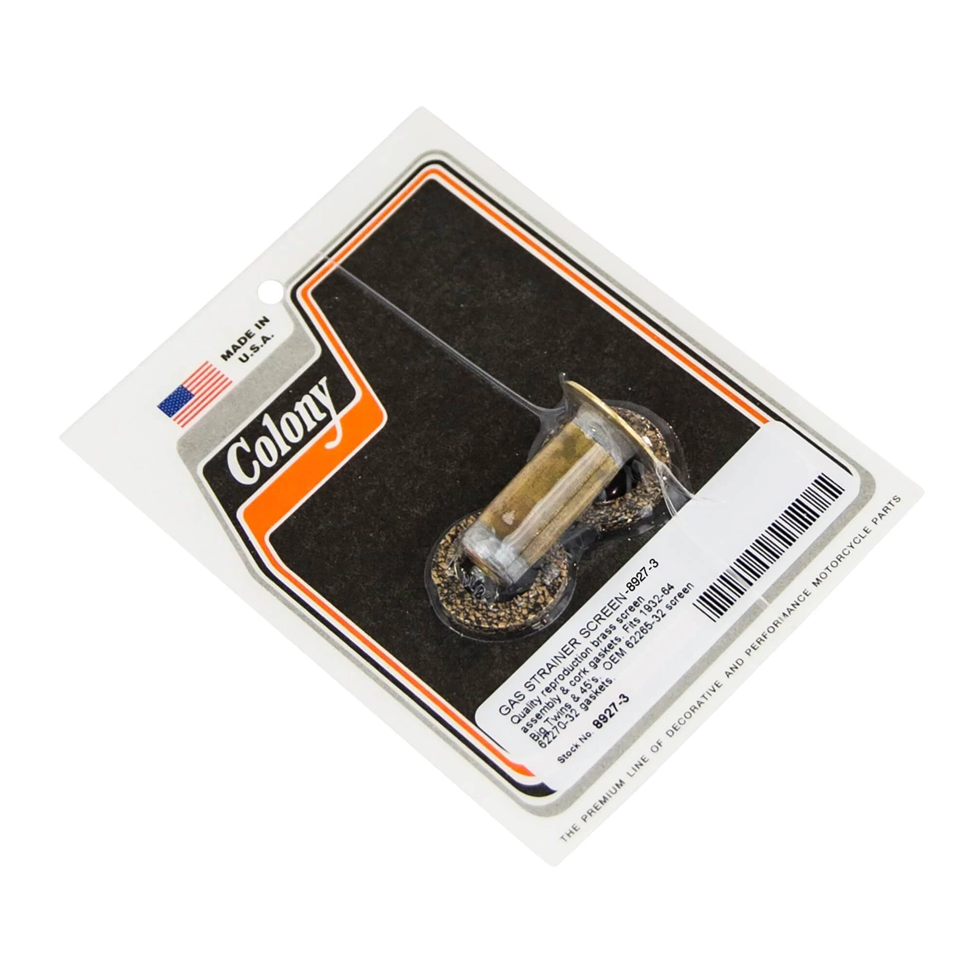 Colony #8927-3 Gas Strainer Screen Harley Big Twins 45s 32-64 OEM 62265-32 1 Colony #8927-3 Gas Strainer Screen Harley Big Twins 45s 32-64 OEM 62265-32