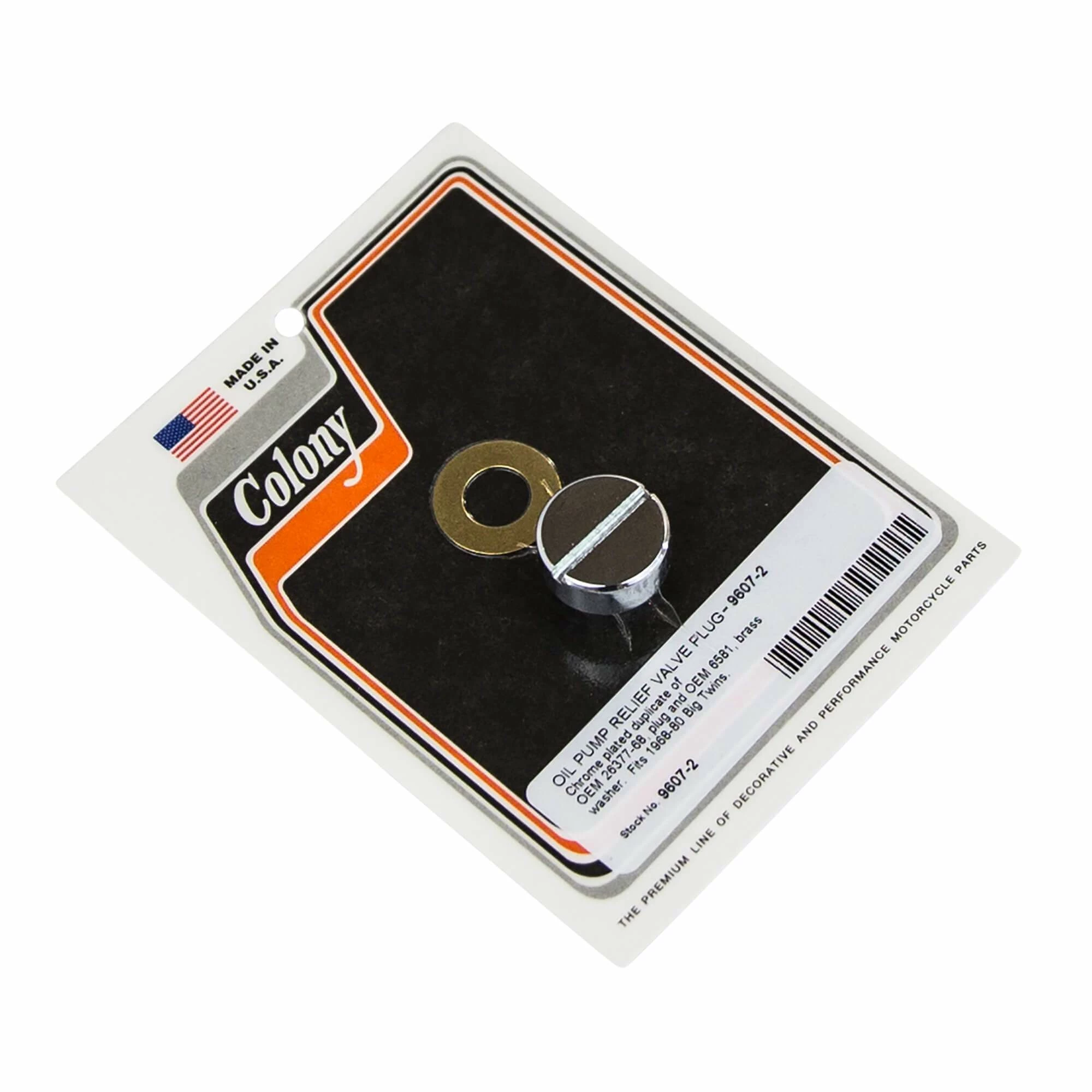 Colony #9607-2 Oil Pump Relief Valve Plug Chrome Harley Big Twin 1968-80 OEM 26377-68 6581 1 Colony #9607-2 Oil Pump Relief Valve Plug Chrome Harley Big Twin 1968-80 OEM 26377-68 6581