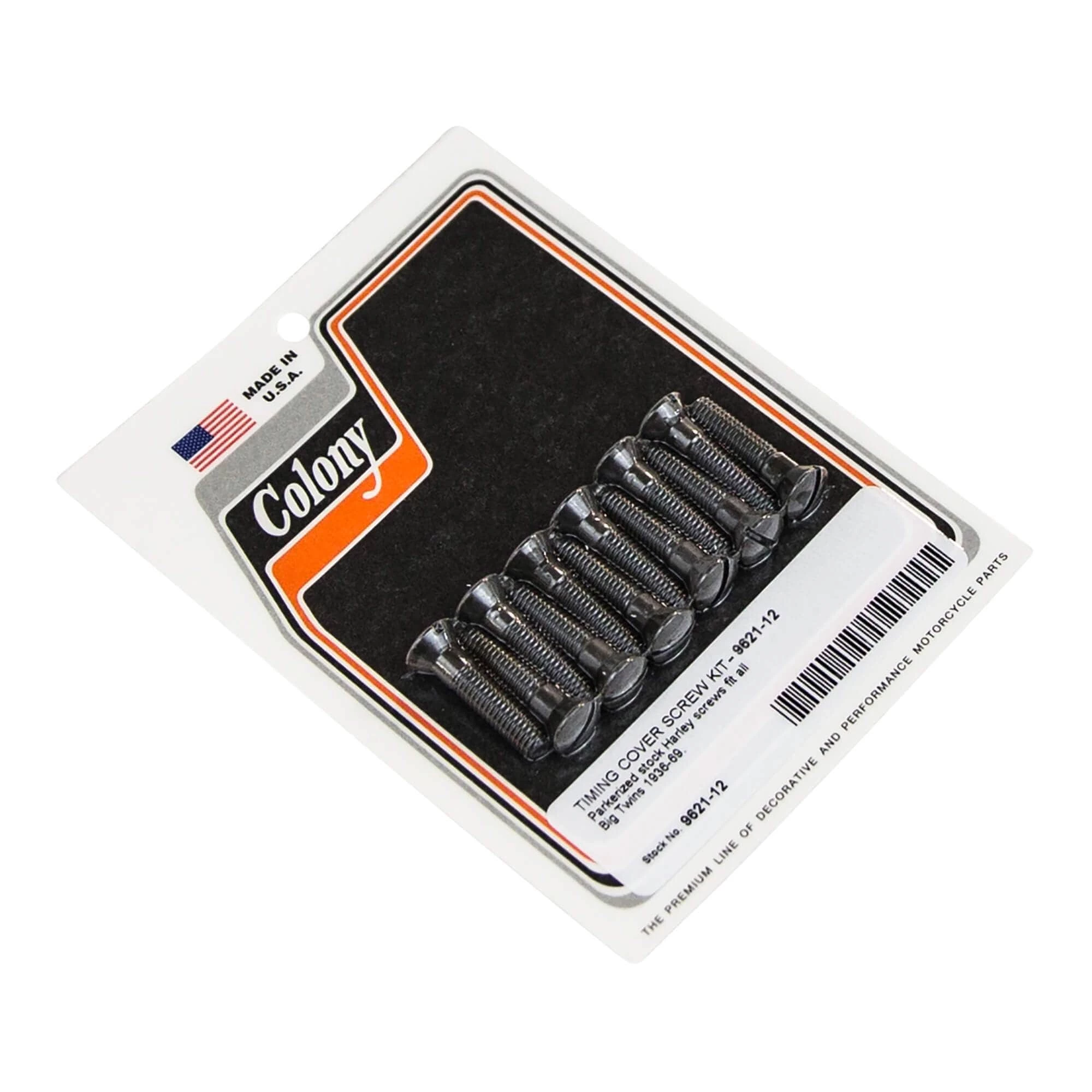 Colony #9621-12 Timing Cover Screw Kit Parkerized Harley Big Twin 1936-69 1 Colony #9621-12 Timing Cover Screw Kit Parkerized Harley Big Twin 1936-69