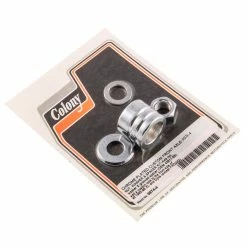 Colony #9974-4 Front Axle Nut Spacer Kit Grooved Chrome Harley 95-99 XL Dyna