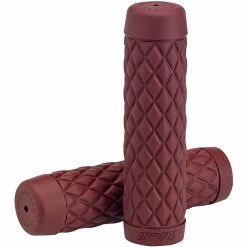 Biltwell Torker TPV Grips - Oxblood - 1 Inch