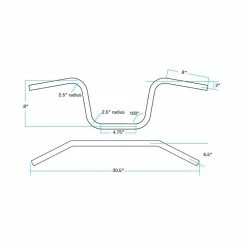 Biltwell Chumps 8 Inch Handlebars - 1 Inch - Black -Biltwell Shop Chumps
