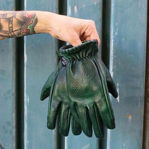 Axel Co. Green Waxed Cowhide Gloves 4 Axel Co. Green Waxed Cowhide Gloves - Image 4