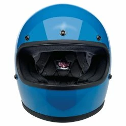 Biltwell Gringo DOT/ECE Approved Full Face Helmet - Gloss Tahoe Blue -Biltwell Shop biltwell gringo 2020 gloss tahoe blue 5 3c901d69 bcbd 4f91 9122 e2c33e872a67