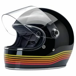 Biltwell Gringo S DOT/ECE Approved Full Face Helmet - Gloss Black Spectrum