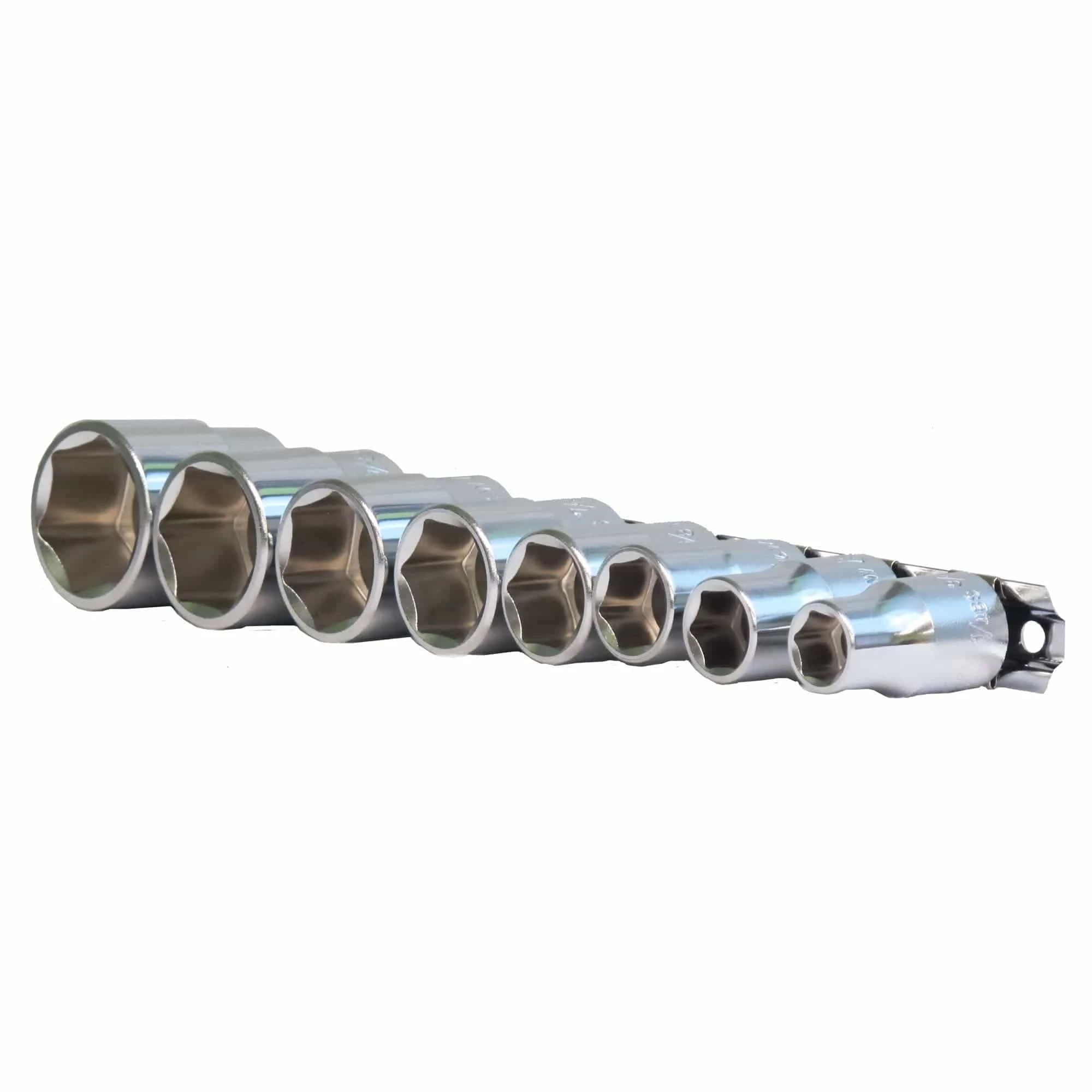 British Standard Whitworth 8 Piece 6-pt Socket Set - 1/2 Inch Drive 1 British Standard Whitworth 8 Piece 6-pt Socket Set - 1/2 Inch Drive