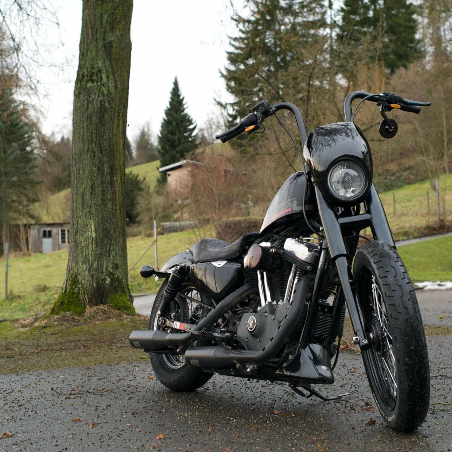 Lowbrow Customs 39mm Fork Shrouds - Raw Steel - Harley-Davidson Sportsters 4 Lowbrow Customs 39mm Fork Shrouds - Raw Steel - Harley-Davidson Sportsters - Image 4