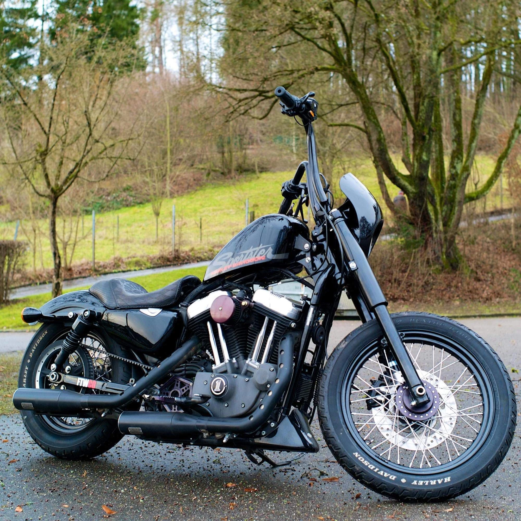 Lowbrow Customs 39mm Fork Shrouds - Raw Steel - Harley-Davidson Sportsters 5 Lowbrow Customs 39mm Fork Shrouds - Raw Steel - Harley-Davidson Sportsters - Image 5