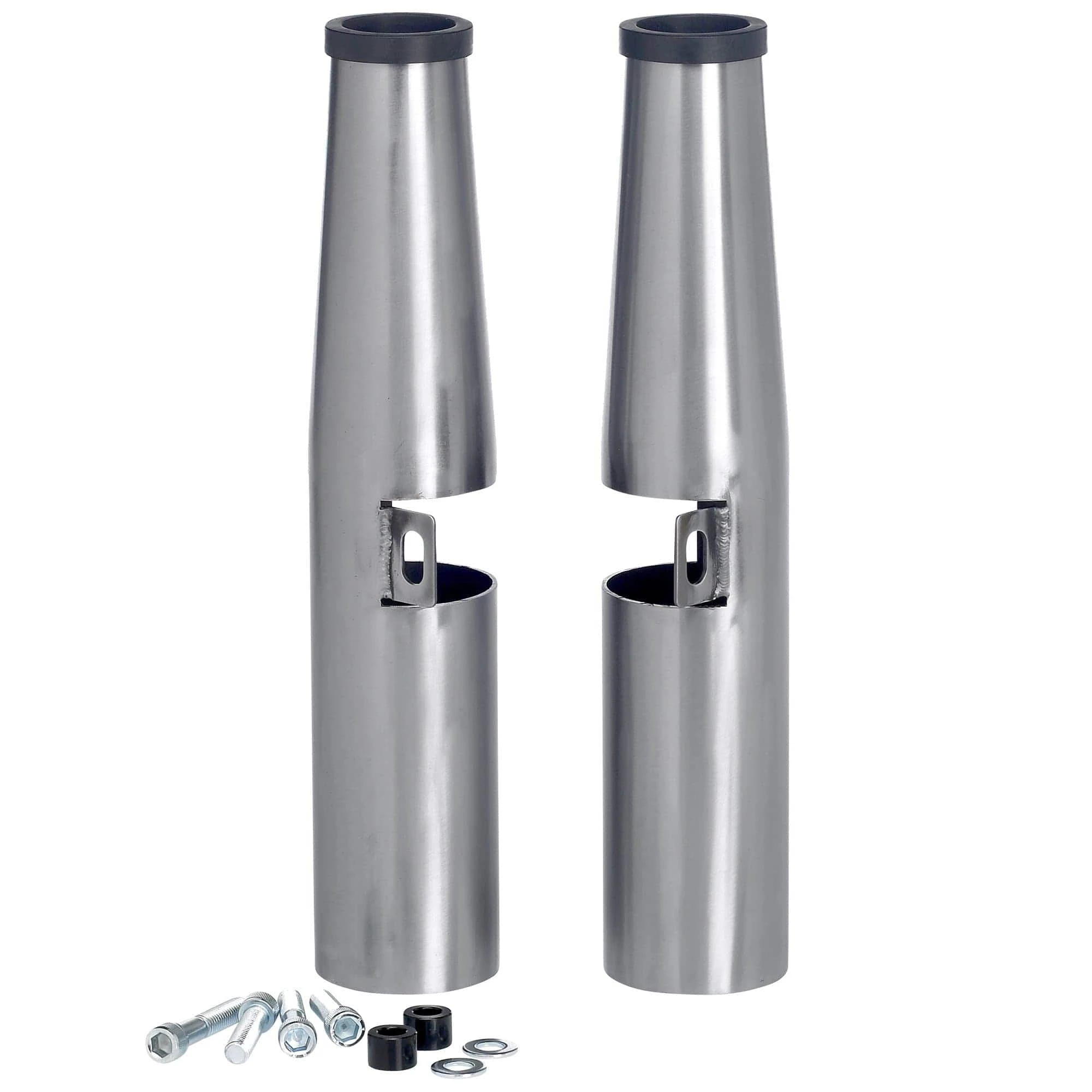 Lowbrow Customs 39mm Fork Shrouds - Raw Steel - Harley-Davidson Sportsters 1 Lowbrow Customs 39mm Fork Shrouds - Raw Steel - Harley-Davidson Sportsters