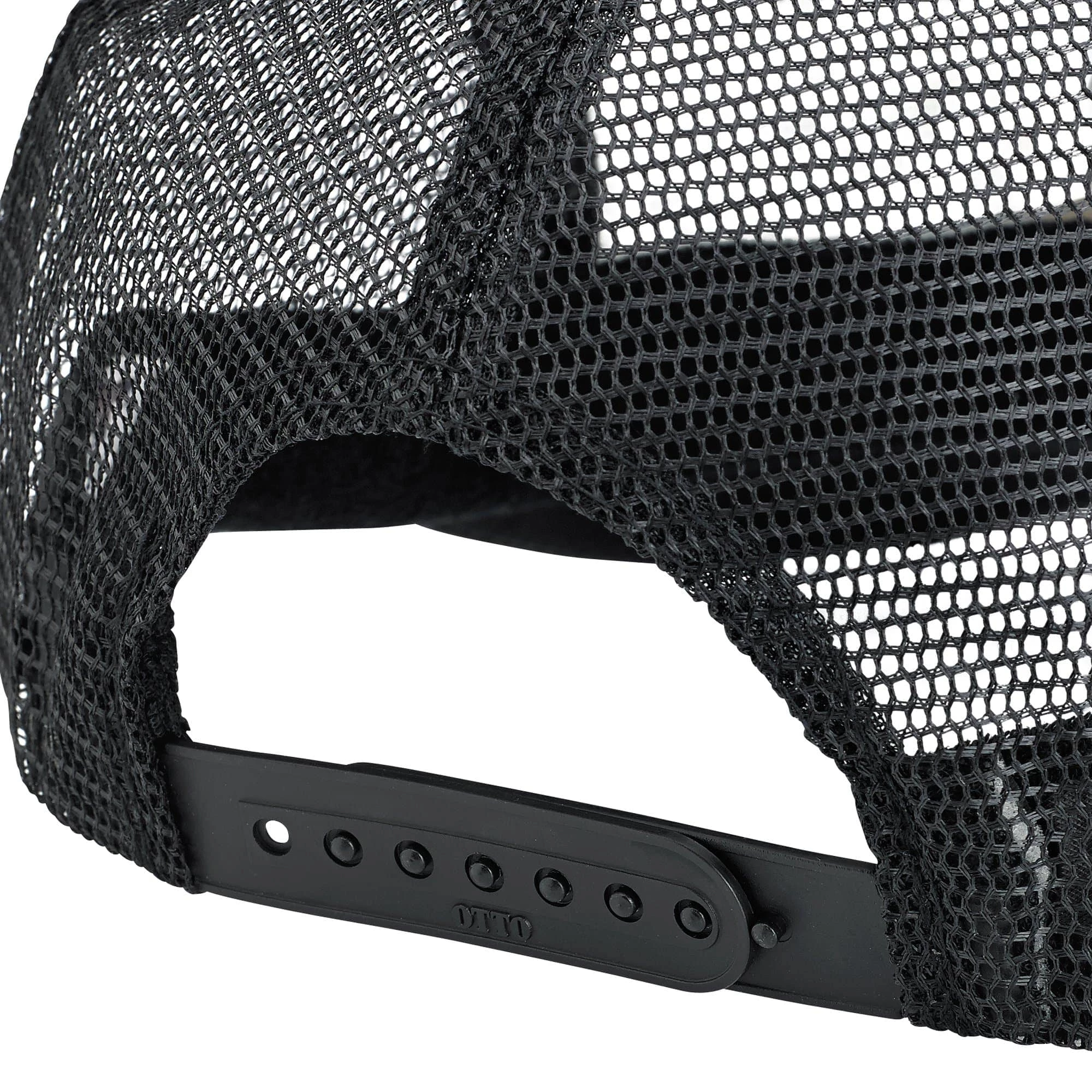 Mooneyes Moon Logo Trucker Hat- Black & White 3 Mooneyes Moon Logo Trucker Hat- Black & White - Image 3