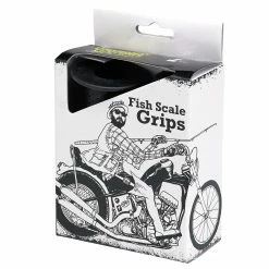 Lowbrow Customs Fish Scale Grips - Black - 1inch 7 Lowbrow Customs Fish Scale Grips - Black - 1inch -Biltwell Shop large 3630 003630 lowbrow customs fish scale motorcycle handlebar grips black 1 1