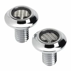 Lowbrow Customs Radius Breather Bolts For Harley-Davidson Twin Cam - Chrome Plated -Biltwell Shop large 3736 003736 lowbrow customs radius twin cam breather bolts 3
