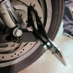 Cycle Standard Model A Tail Light Mounting Bracket - Horizontal License Plate -Biltwell Shop large 3954 003954 lowbrow customs model a tail light mounting bracket horizontal license plate installed 10