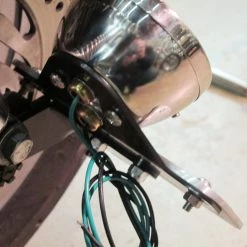 Cycle Standard Model A Tail Light Mounting Bracket - Horizontal License Plate -Biltwell Shop large 3954 003954 lowbrow customs model a tail light mounting bracket horizontal license plate installed 3