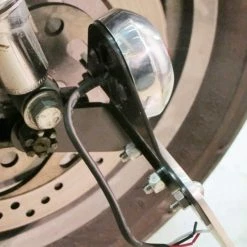 Cycle Standard Model A Tail Light Mounting Bracket - Horizontal License Plate -Biltwell Shop large 3954 003954 lowbrow customs model a tail light mounting bracket horizontal license plate installed 8