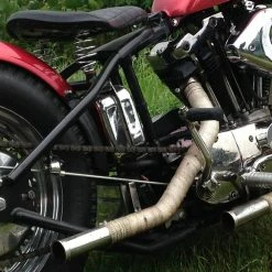 Lowbrow Customs Solo Seat Springs - Barrel Style - 4 Inch Chrome -Biltwell Shop large 457 lowbrowcustoms seatspringmounts 4inchseatsprings trumpetexhausttips