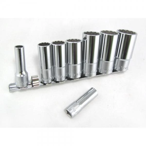British Standard Whitworth 8 Pc 12-pt Deep Well Socket Set Koken 3/8" Drive 2 British Standard Whitworth 8 Pc 12-pt Deep Well Socket Set Koken 3/8" Drive - Image 2