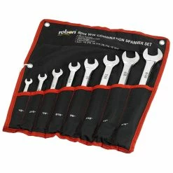 British Standard Whitworth 8 Pc Combination Wrench Tool Set By Rolson