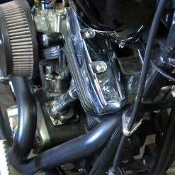 Lowbrow Customs Clutch / Brake Cable Clamp - Black - For 1-1/8 Inch Frame Tubing -Biltwell Shop lowbrow customs cable guide mounted p4 9